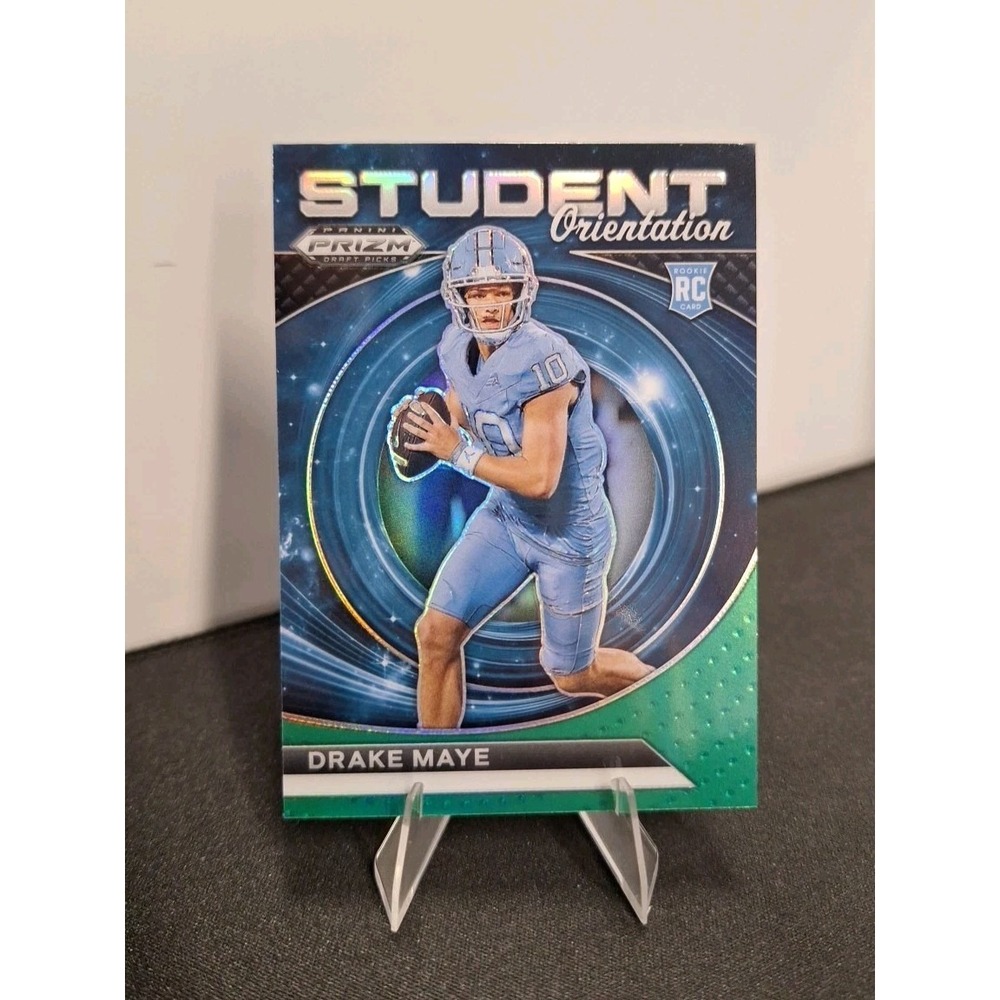 2024 Panini Prizm Draft Picks #SO-DM‎ Drake Maye Student Orientation Green Ref